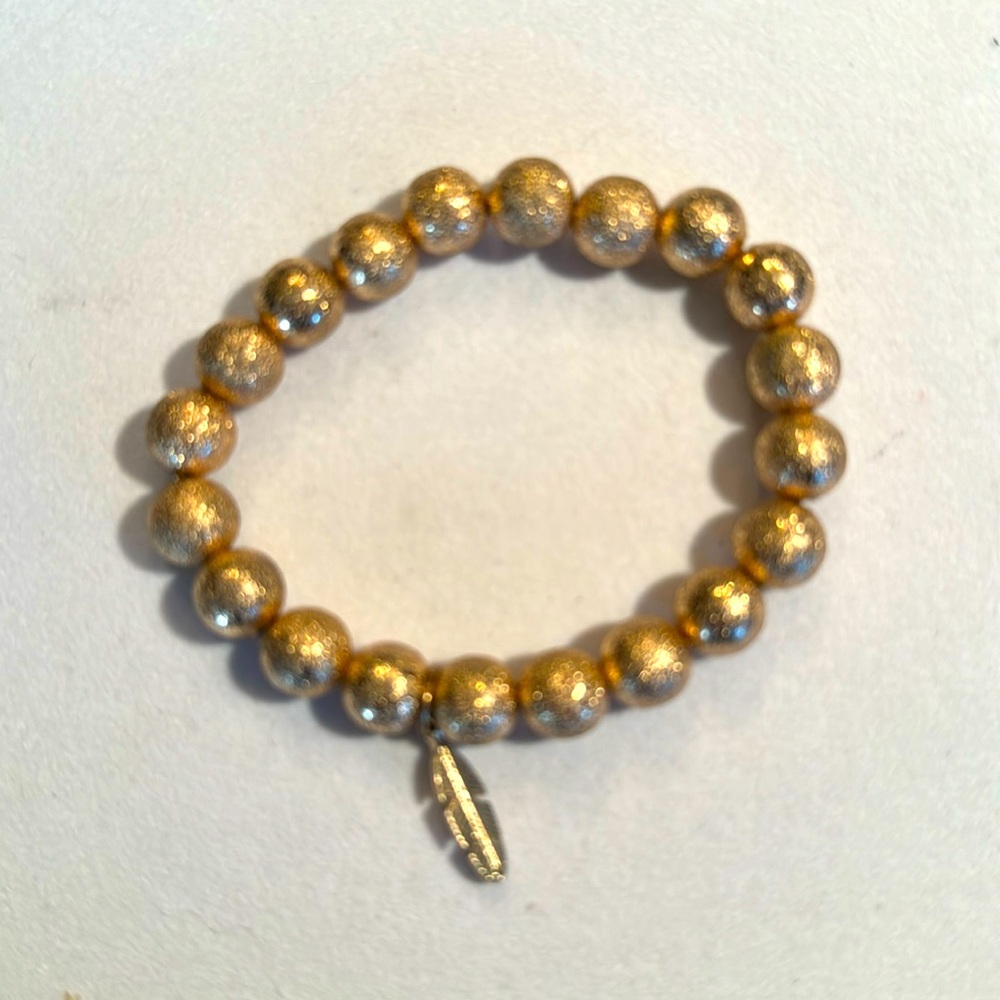 Gold glitter stretch bracelet